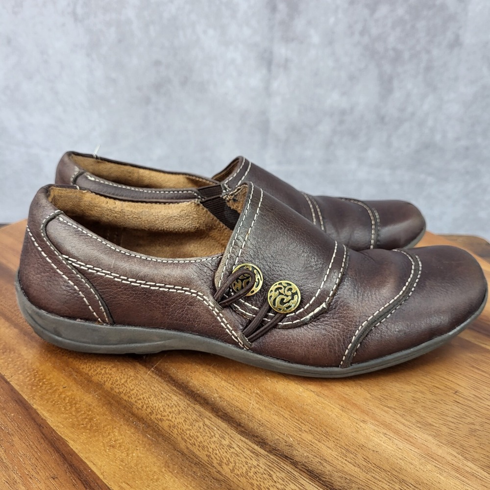 Naturalizer Loafers Womens 6 Brown‎ Leather Slip On Shoes Comfort